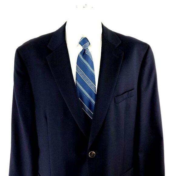 Joseph‎ Feiss Gold Wool 2 Button Blazer 46L Or Slim Fit 48L Blue - Picture 1 of 10